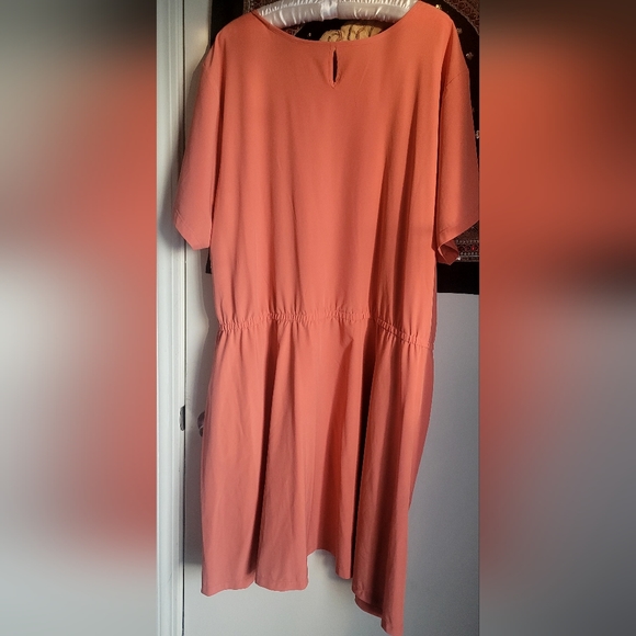 Duluth Trading Co Women’s 3x Flexcellence Orange Dress Midi Length - Picture 5 of 6